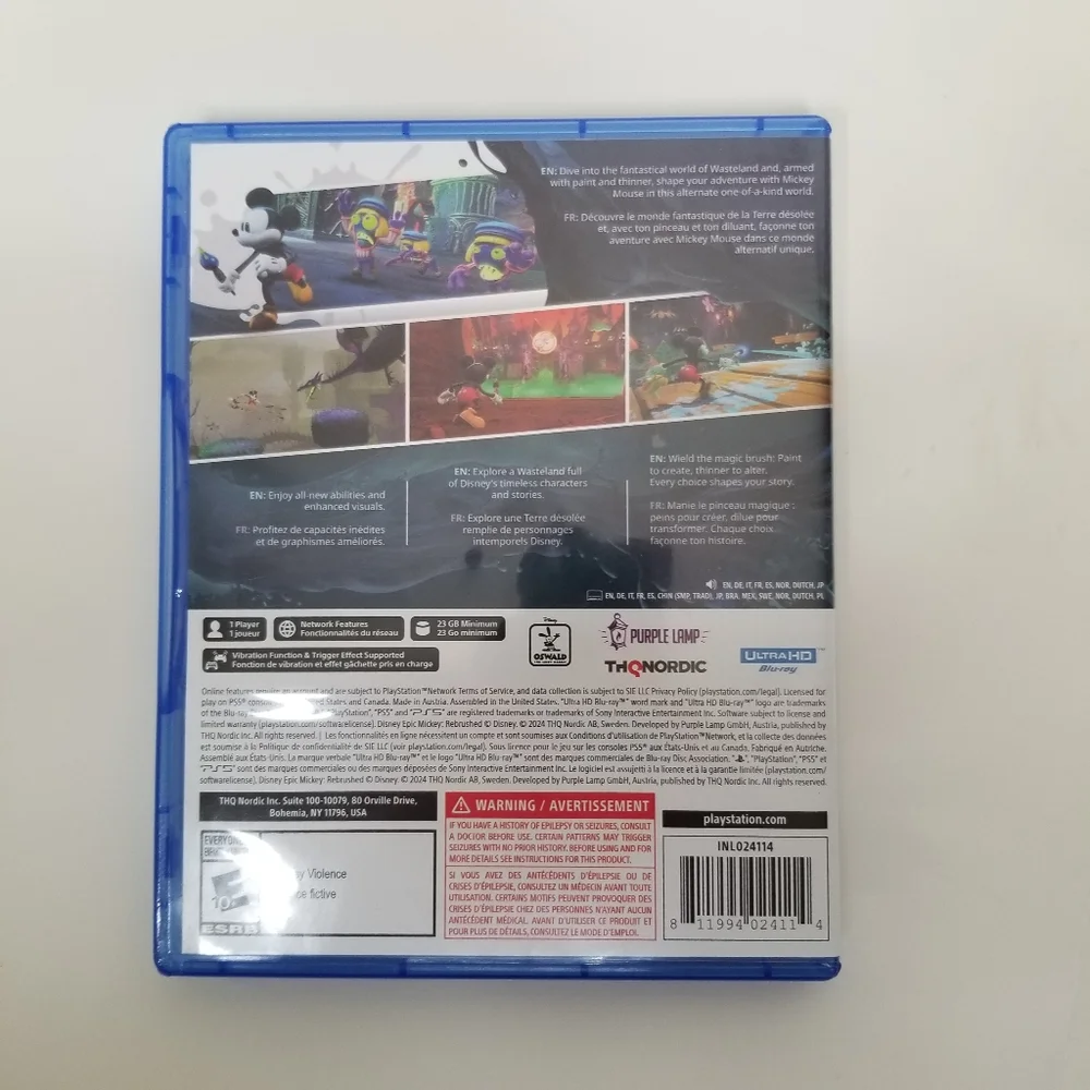 Disney Epic Mickey: Rebrushed - Sony PlayStation 5 Game With Inserts - Picture 4 of 4